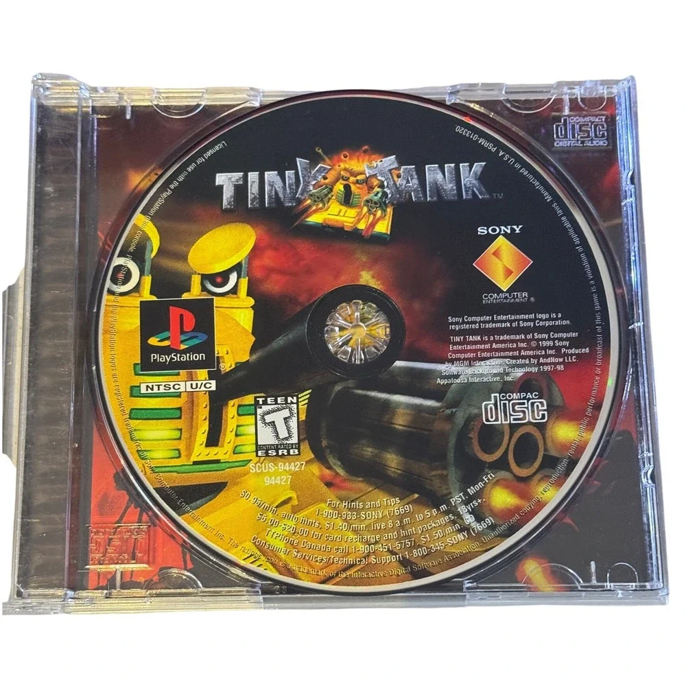 Tiny Tank PlayStation 1 PS1 Sony MGM Interactive SCUS-94427 1999